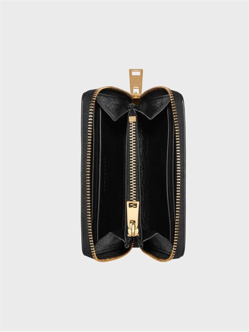 Small Charlie Quilted Pebbled Leather Zip Wallet TORY BURCH | 186098001